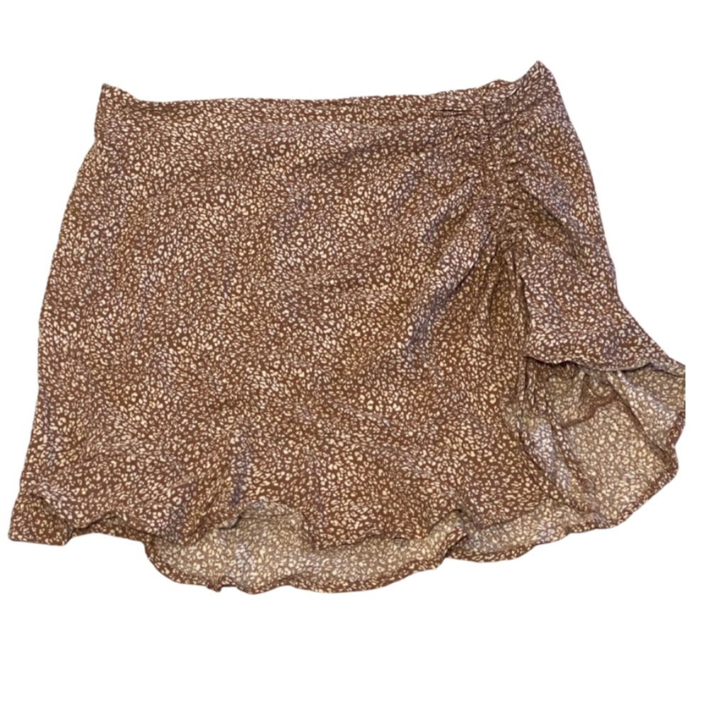 Cheetah print ruched skirt